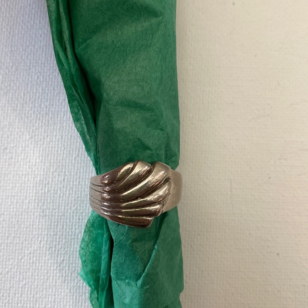 Waves silver ring